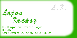 lajos krepsz business card
